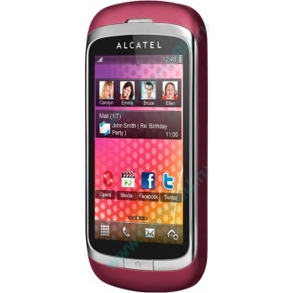 Красно-розовый телефон Alcatel One Touch 818 (Ростов)